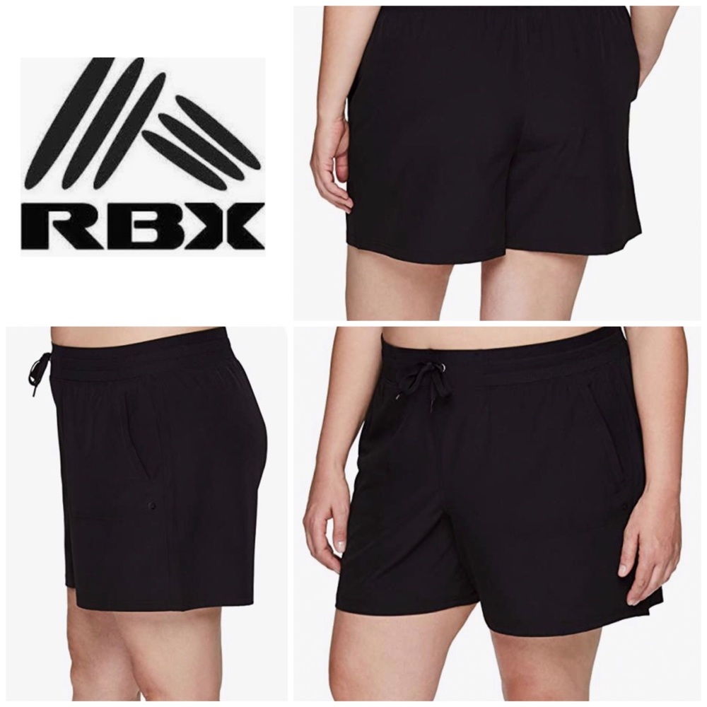 RBX — plus size athletic black shorts